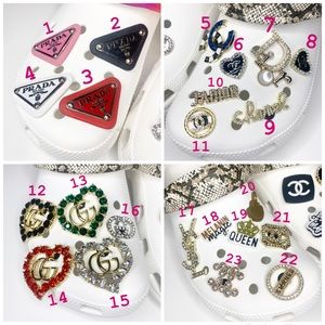 Designer Decorative Gemstone Croc Charms Jibbitz